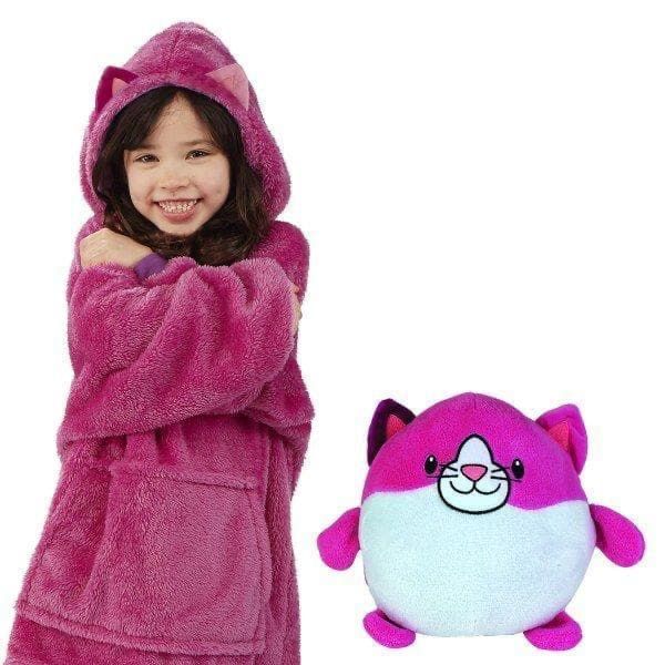 Hugsy 2 in 1 - Jucarie de plus si hanorac pufos