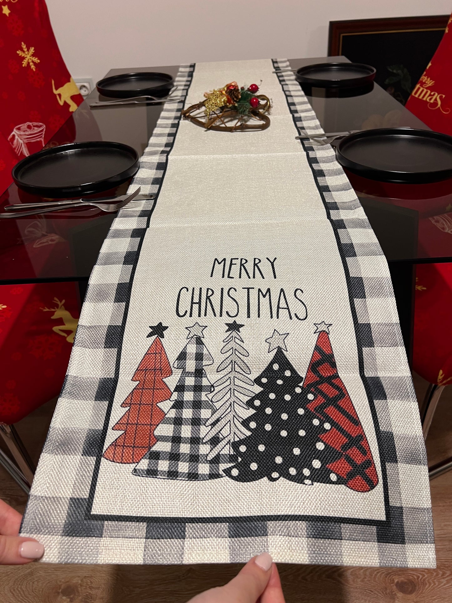 Traverse masa cu motive de Craciun