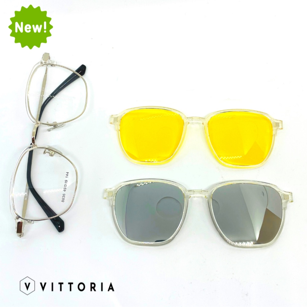 Rame ochelari UNISEX Stil • Clip on Polarizat • Metalic/Ultem