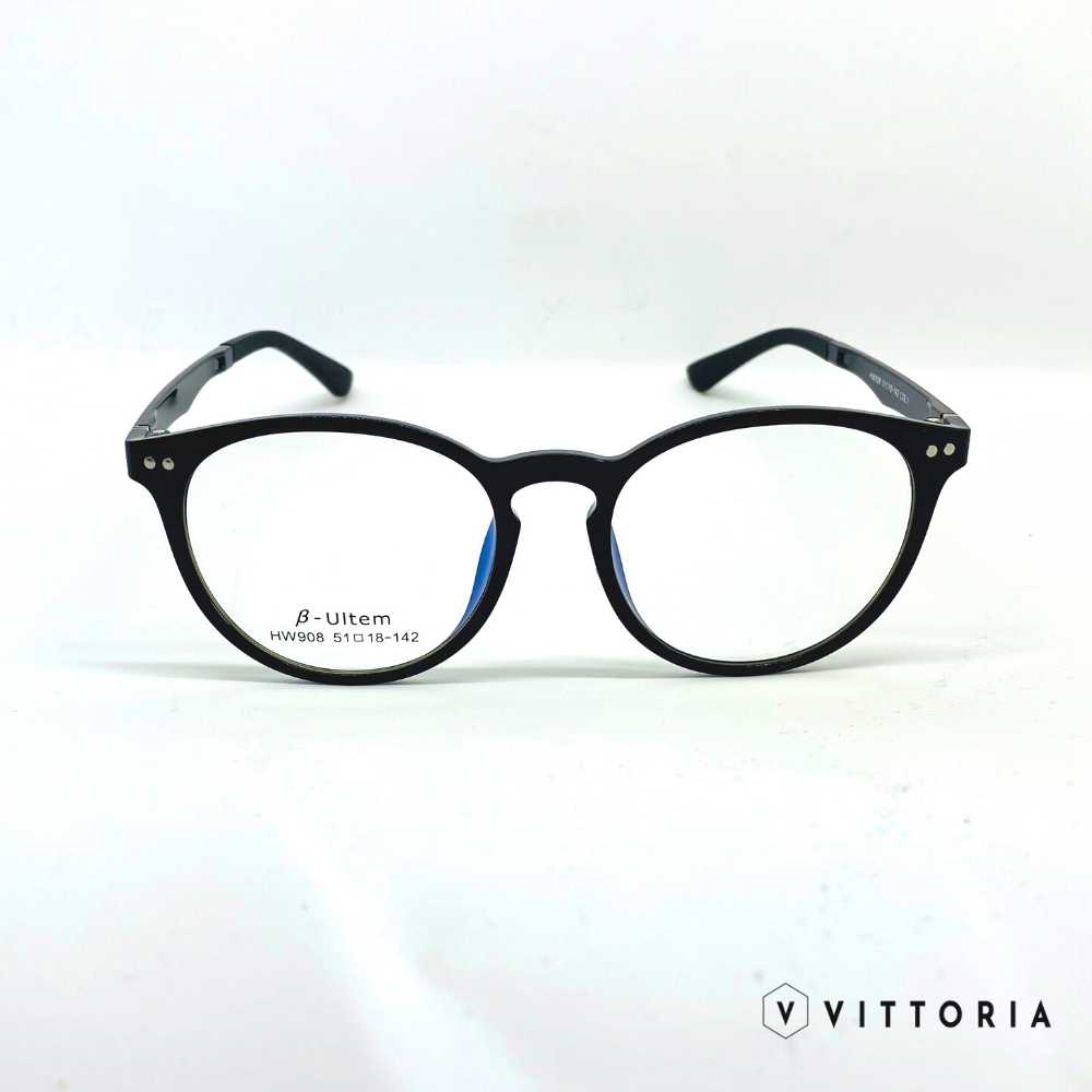 Rame ochelari Unisex Round • Clip on Polarizat • Ultem